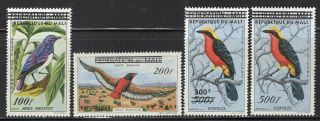 Mali 1960 Birds Overprint Set Of 4 Mnh C5 - 8