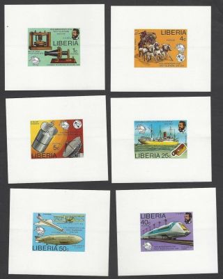 Liberia 742 - 7 Alexander Graham Bell 1976 Set Of 6 Proof Cards