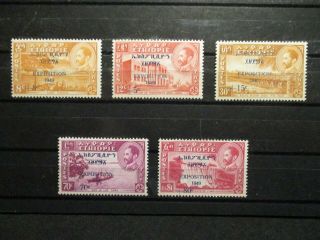 (dec 260) Ethiopia Stamp Serie 1949,  Nbrs 266 - 271,  Mnh