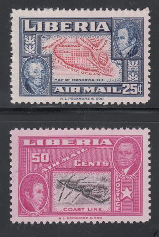 Liberia C68 - 69 Mnh Color Errors