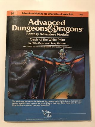 9053 I4 Oasis Of The White Palm Advanced D&d Module Tsr Dungeons And Dragons