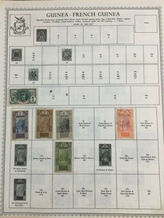 Tcstamps - - - 12x - - - Pages Very Old Guinea,  French Postage Stamps 84