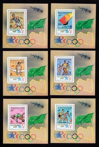 Libya 1983 6 Blocks Of Stamps Mi Bl.  71 - 76 Mnh Cv=30€