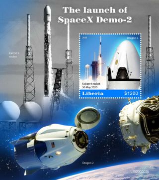 Liberia 2020 Launch Of Spacex Demo - 2 S202009