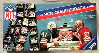 Vintage 1986 The Vcr Quarterback Board Game Nfl Interactive Vcr Vhs Complete