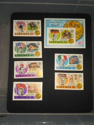 Liberia 1972 Olympic Games Sc 616 - 621,  622 Imperf