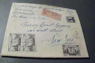 Morocco Cover To Wall St.  Usa With 5 Wax Seals