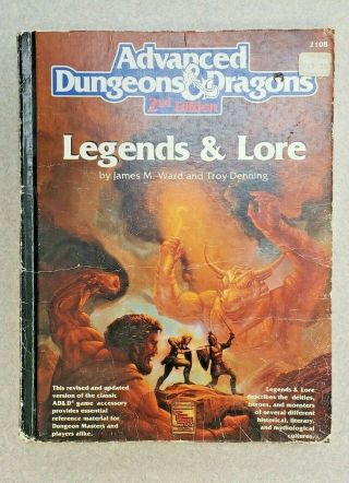 Advanced Dungeons And Dragons 2nd Ed.  Legends And Lore