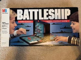 Vintage Battleship Board Game - Rare Black Box 1990 Edition Complete