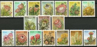 South Africa 1977 Qeii Complete Definitive Set Of 17 To R2 Mnh