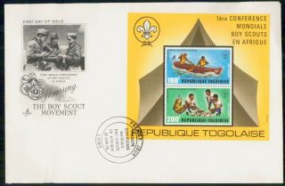 Mayfairstamps Togo Fdc 1973 Boy Scouts Combo Art Craft First Day Cover Wwk_59471
