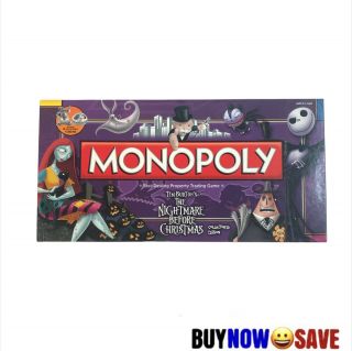 Monopoly Tim Burtons The Nightmare Before Christmas Collector`s Edition Game