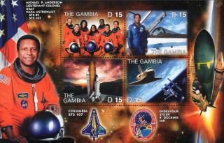 Michael P.  Anderson: Nasa Sts - 107 Space Shuttle Columbia Astronaut Stamp Sheet