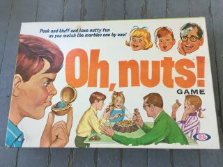 1969 Ideal - Oh Nuts - Board Game - Complete Nutty Family Fun 2