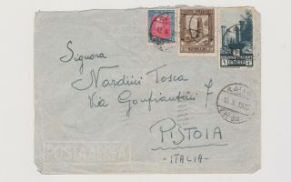 Postal History - 1936 Mixed Franking Cover To Pistoia Italy