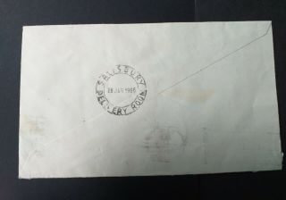 Zambian stamps,  envelope with 2d Rhodesian postage due stamp 2