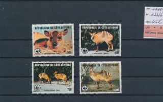 Ln20206 Ivory Coast 1985 Wildlife Animals Fine Lot Mnh Cv 45 Eur