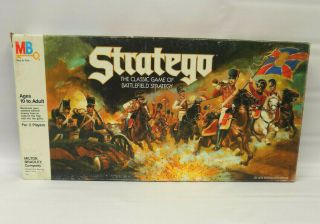 1986 Milton Bradley Stratego Game Of Battlefield Strategy Complete