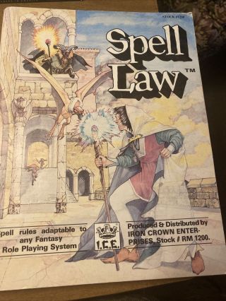 Spell Law Lord Of The Rings Rolemaster Middle Earth Role Playing Game Merp Ice