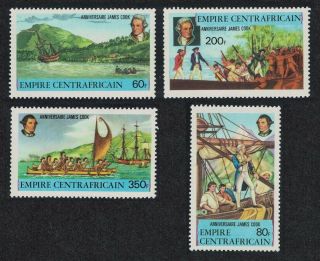 Central African Empire 250th Birth Anniversary Of Captain Cook 4v 1978 Mnh