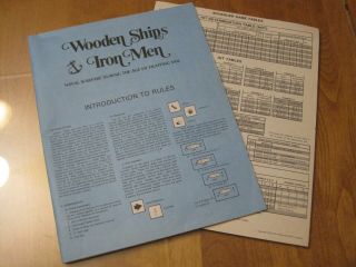 1975 Wooden Ships & Iron Men Avalon Hill - Rules Booklet - Game Parts