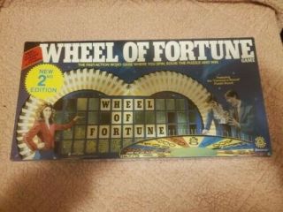 Wheel Of Fortune /board Game /2nd Edition /pressman 1985 Vintage Complete