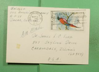 Dr Who 1964 Senegal Us Embassy Diplomatic Airmail To Usa F80019