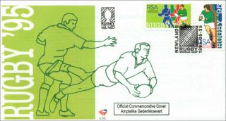 South Africa First Day Cover - No.  6.  14c - Rugby World Cup - 25/05/1995