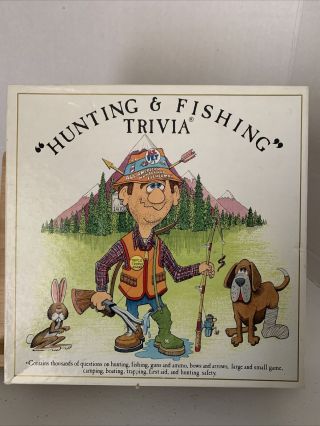 Hunting And Fishing Trivia Board Game 1985 Vintage Mountainman
