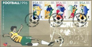 South Africa First Day Cover - No.  6.  28 - Football - 10/01/1996