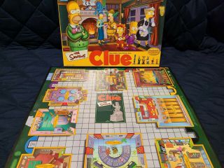 Clue Simpsons 2nd Edition Board Game By Parker Brothers 2002 Complete
