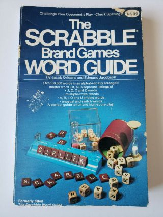 Vintage Scrabble Board Game Word Guide Book Vocabulary 1953 Selchow & Righter