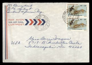 Dr Who 1980 Central African Republic Bangui Airmail To Usa Semi Post F63707