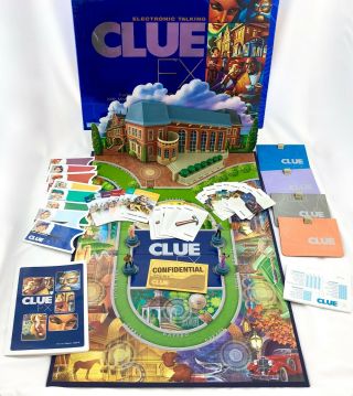 Clue Fx Electronic Talking Family Board Game Mystery Sound Complete