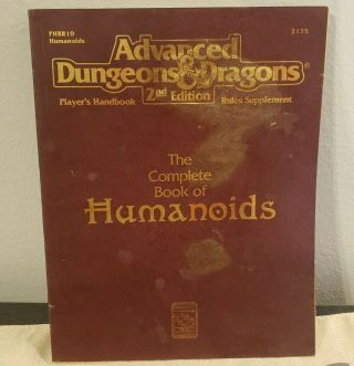 Ad&d The Complete Book Of Humanoids 2nd Edition Player 