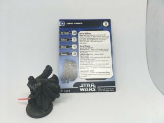Star Wars Miniatures Lord Vader W/ Card Mini Rpg Legion Assault Bounty Hunters