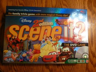 Disney Scene It 2nd Edition Trivia Family Board Game Disney Pixar Video Complete