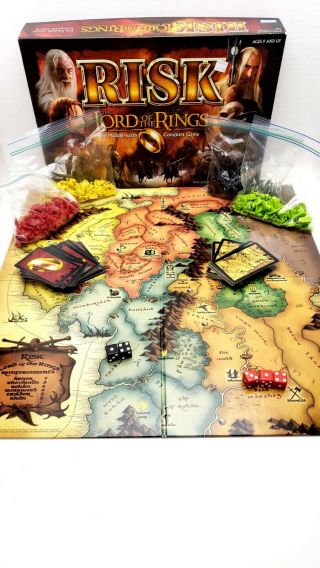 Lord Of The Rings Risk,  Middle Earth Conquest Game Missing Instructions And Ring