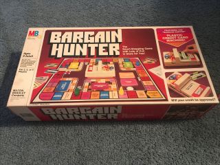 Bargain Hunter Shopping Board Game Milton Bradley Vintage