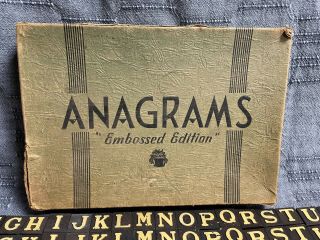 Vintage Anagrams Game Embossed Edition 137 Tiles - Great To Play Or For Crafts