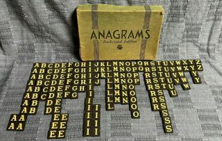 Vintage Anagrams Game Embossed Edition 137 Tiles - Great to Play or for Crafts 2