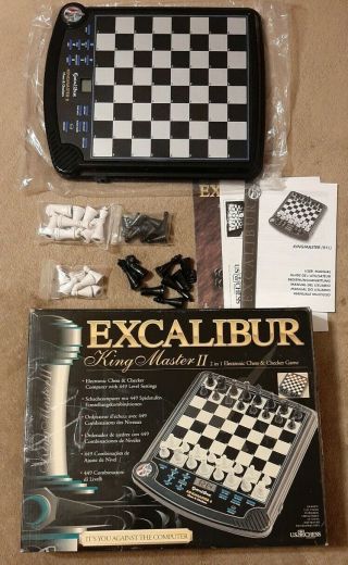 Excalibur King Master Ii 2 In 1 Electronic Chess & Checker Game Exc