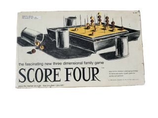 Vintage 1971 Score Four 3 - D Strategy Game - A More Advanced Connect Four - Classic