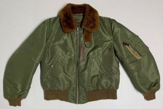 Rare Early Od Green B - 15c Intermediate Flyers Jacket,  Size 38 Monarch