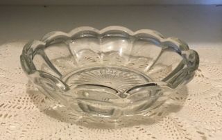 Vintage Mid - Century Swedish Orrefors Crystal Bowl,  6 " Jelly Nut Candy Dish
