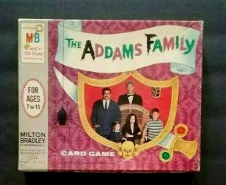 " Addams Family " Vintage 1964 " Milton Bradley " Card Game Abc - Tv Show Monsters