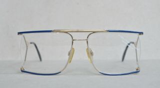 Nos Vintage Neostyle Nautic 6 Gold - Blue Eyeglasses Frame 80 