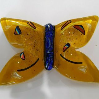 Mystery Artist - Hand Crafted Glass Butterfly (signed & Dated)