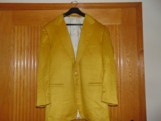 Vtg Gianni Versace Sport Blazer Jacket Yellow Medusa Rabbit Wool & Cashmere 46r