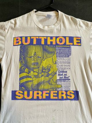 Vintage Butthole Surfers T - Shirt - Size Xl - 1993 Tour Shirt - 1990s Band